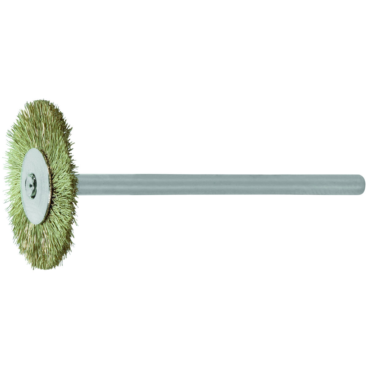 Miniatur-Rundbürste Messingdraht 0,10 mm, Bürsten-⌀ D 1 ×Bürstenbreite: 19X2mm