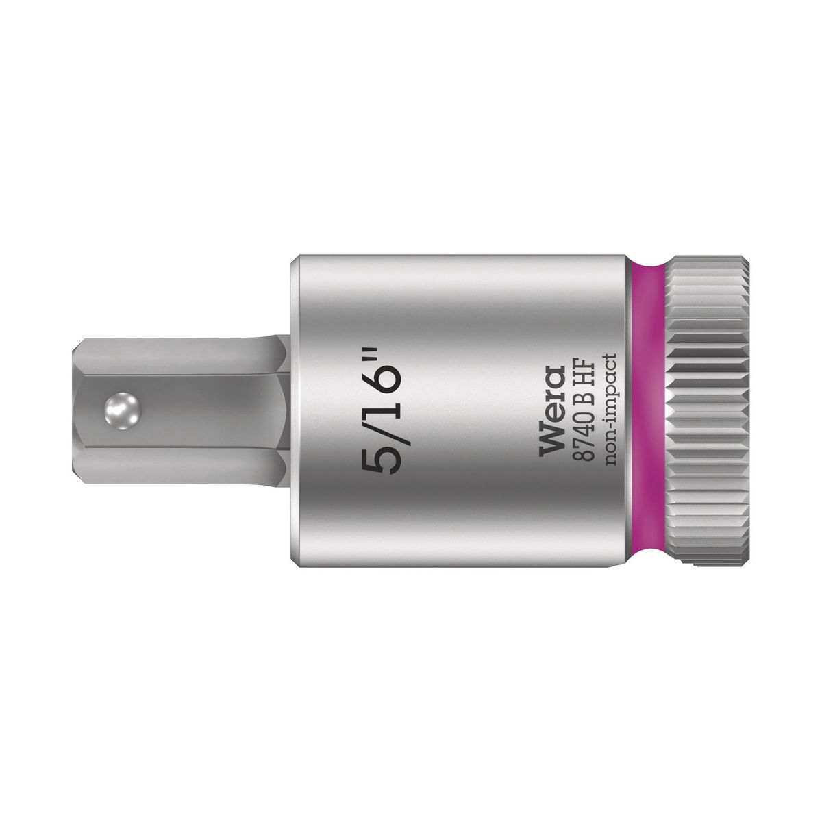 8740 B HF Zyklop Bitnuss mit 3/8″-Antrieb, mit Haltefunktion für Innensechskantschrauben, 5/16″ x 38,5 mm