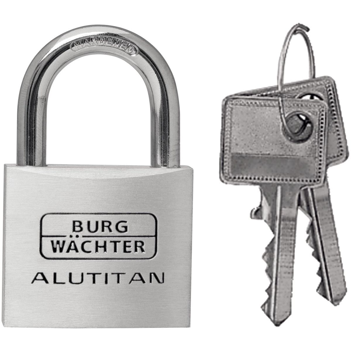 ALUTITAN Vorhängeschloss verschiedenschließend, Gehäuse-⌀: 30mm
