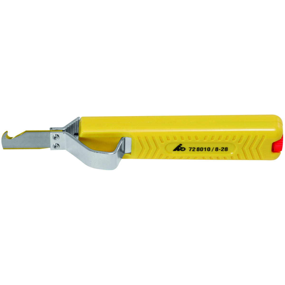 Abmantelmesser mit Hakenklinge, TiN, für Kabel-⌀: 8-28mm