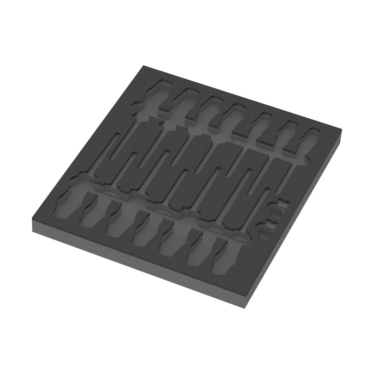 9811 Schaumstoffeinlage VDE Schraubendreher Set 1, ohne Werkzeug, 344 x 30 x 392 mm