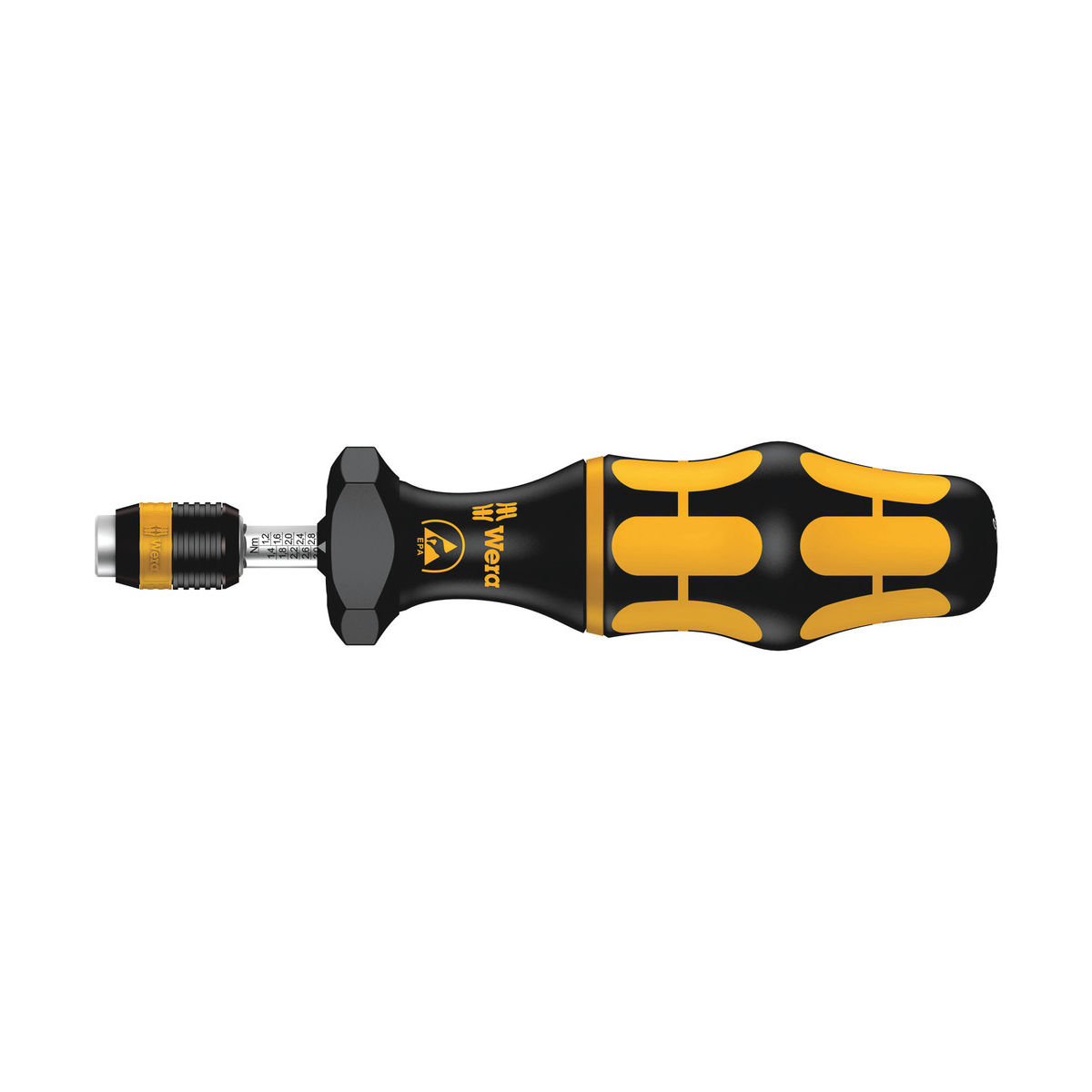 Serie 7400 ESD Kraftform einstellbare Drehmomentschraubendreher (0,1-3,0 Nm) mit Rapidaptor Schnellwechselfutter, 7430 ESD x 0,10-0,34 Nm