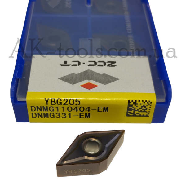 ПРОХІДНІ-РОЗТОЧНІ ПЛАСТИНИ, 55° DNMG+DCMT · DNMG110404-EM YBG205 ZCC-Original