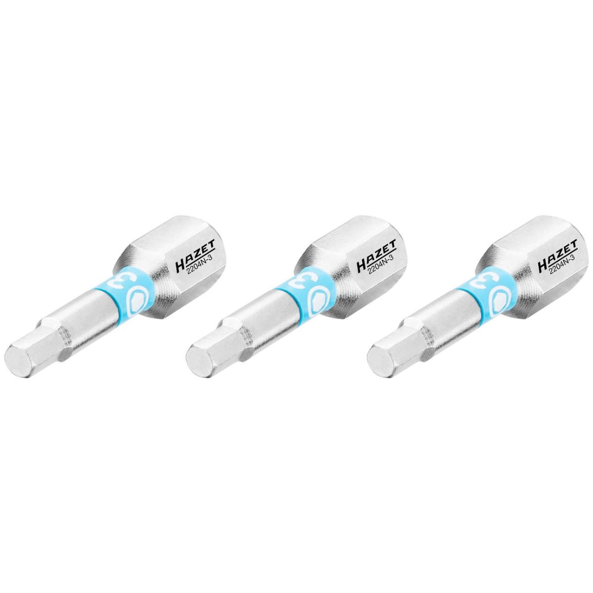 Bit ∙ 1/4 Zoll (6,3 mm) Sechskant massiv ∙ Innen Sechskant Profil ∙ 3-teilig ∙ SW 3 mm