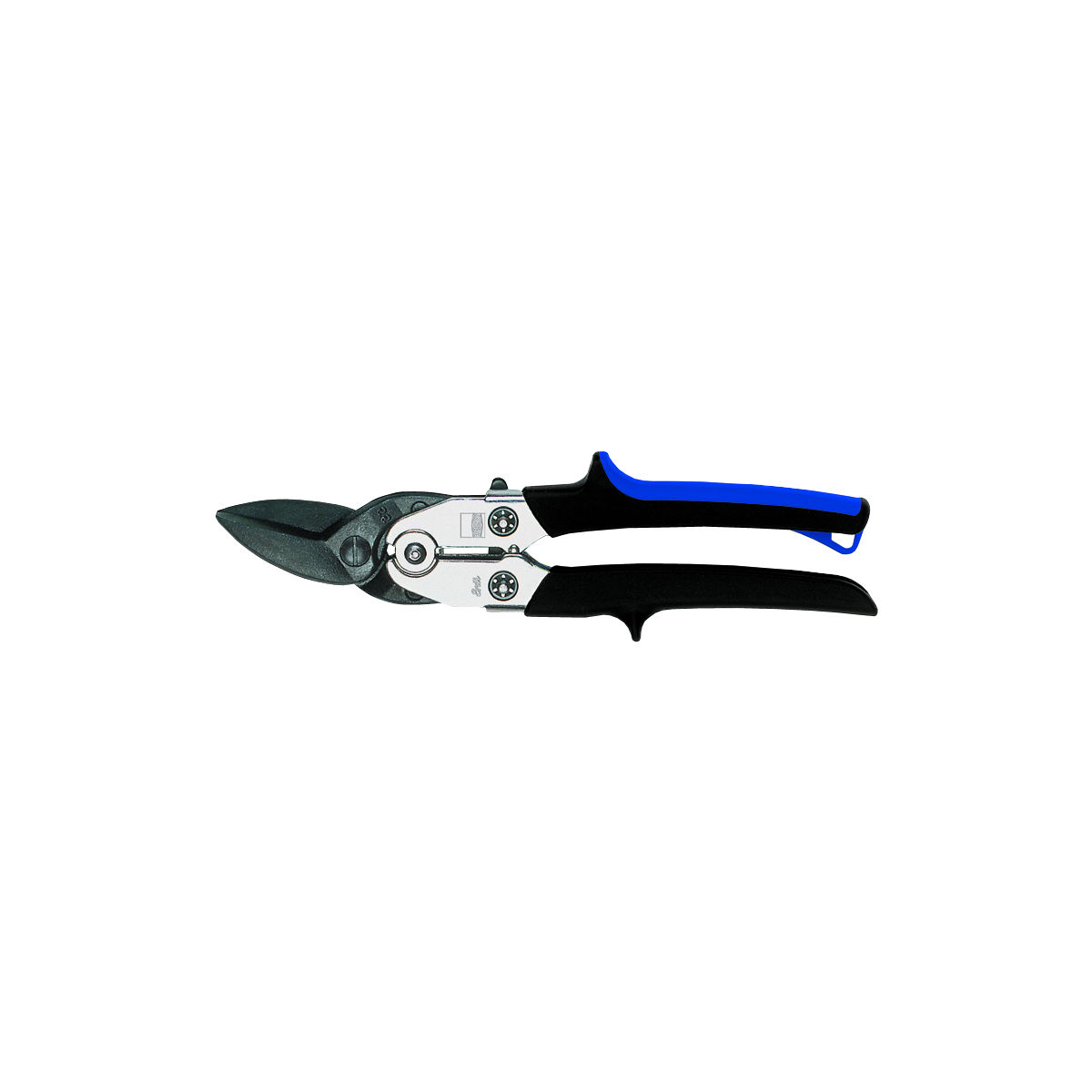 Figuren-Blechschere mit 2-Komponenten-Griff, links schneidend, ganze Länge: 260mm