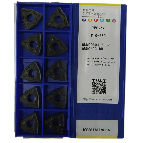 Пластини ZCC-CT WNMG080412-DR YBC252 токарні двосторонні