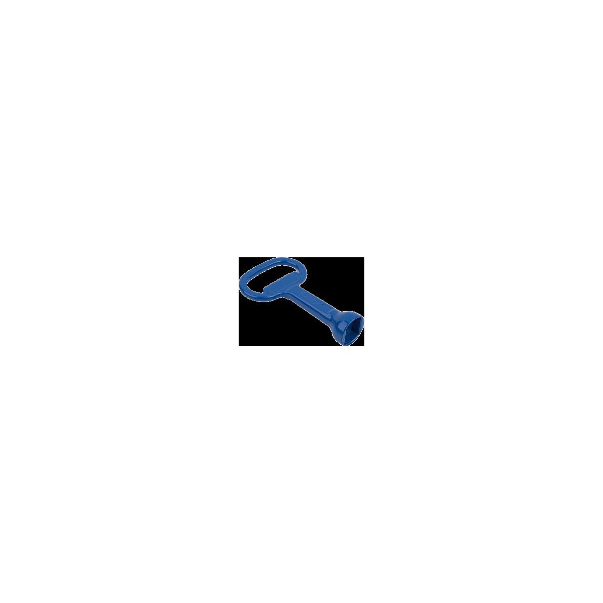 Steckschlüssel, für Drehriegel, für Hygienebereich, blau, Zink, SW 13