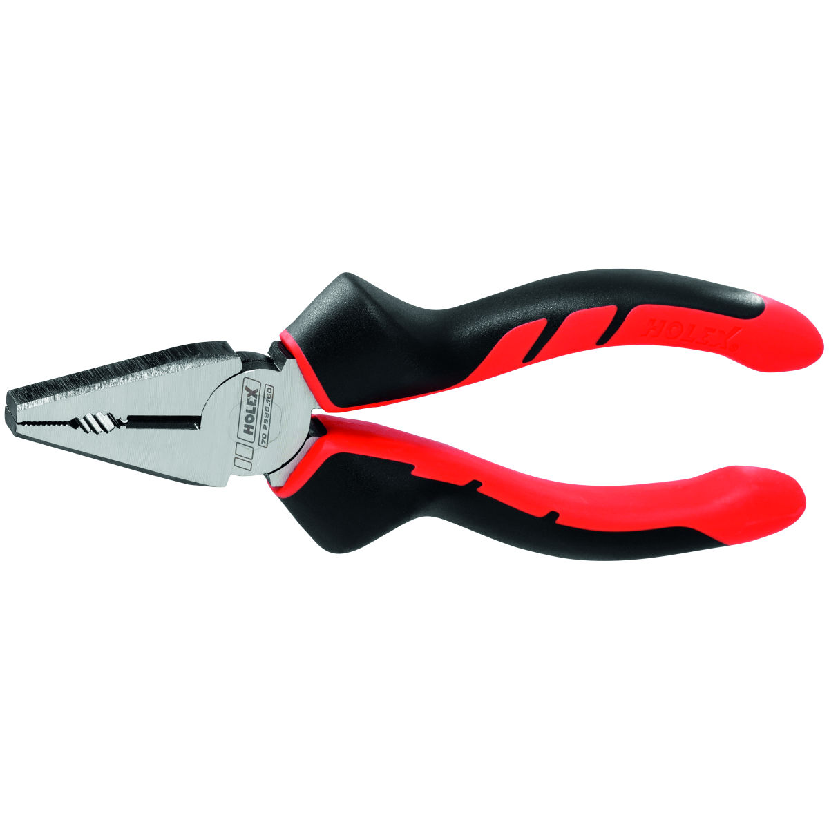 Vanadium-Kombizange, blank, mit 2K-Griffhüllen, ganze Länge: 160mm