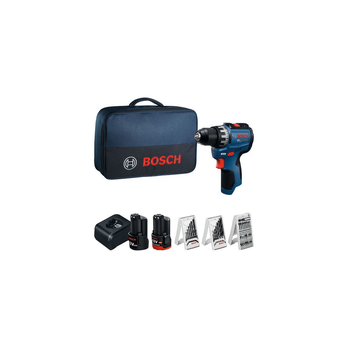 Akku-Bohrschrauber GSR12V-31, 1x GBA 12V 3.0Ah, 1x GBA 12V 2.0Ah, Werkzeugtasche