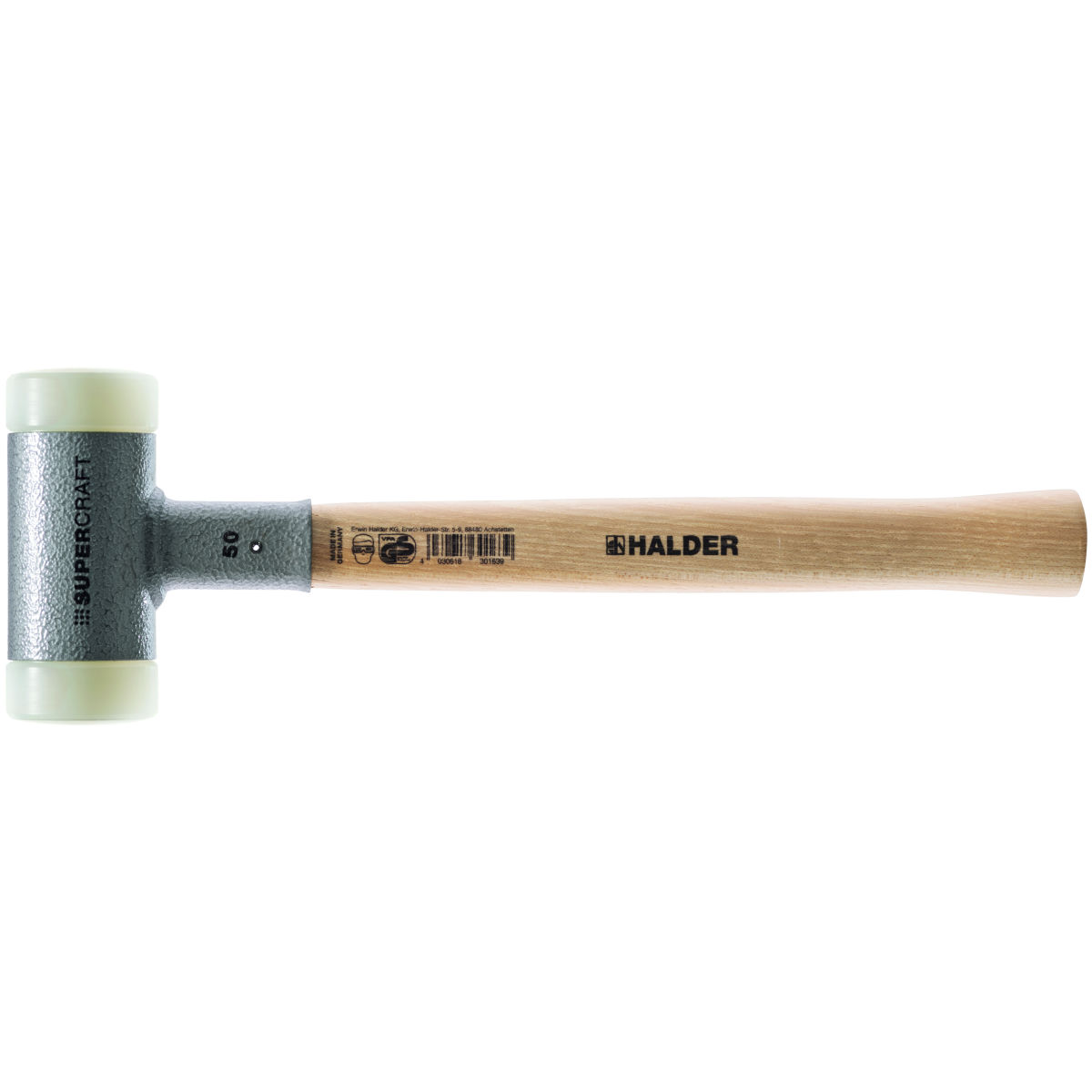 Rückschlagfreier Hammer mit Hickory-Stiel, Hammerkopf-⌀: 25mm