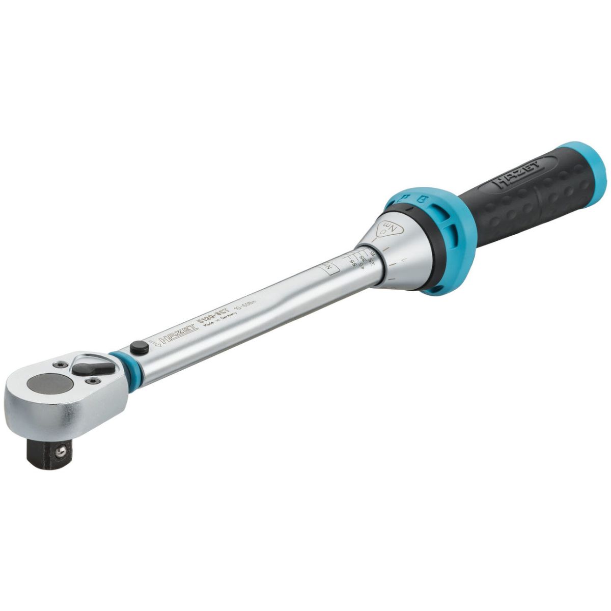 Drehmomentschlüssel mit DAkkS-Kalibrierschein ∙ Drehmomentbereich min-max: 10 – 60 Nm ∙ Genauigkeit: 3% ∙ 1/2 Zoll (12,5 mm) Vierkant massiv ∙ Länge: 320 mm