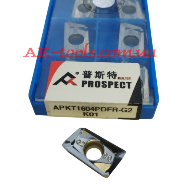ФРЕЗЕРНІ СВЕРДЛИЛЬНІ ПЛАСТИНИ · APKT1604 PDFR-G2 K01