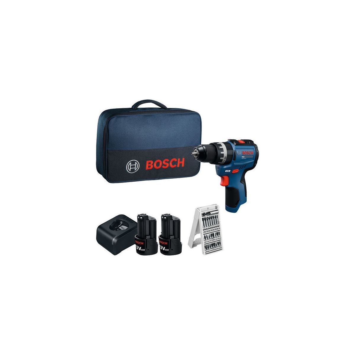 Akku-Schlagbohrschrauber GSB12V-31, 2x GBA, Schrauberbit-Set, Werkzeugtasche