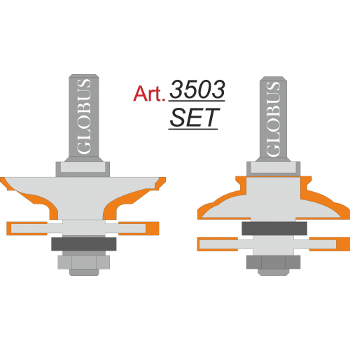 Фреза ГЛОБУС 3503 Set комбинированная рамочная D46 d12 h24