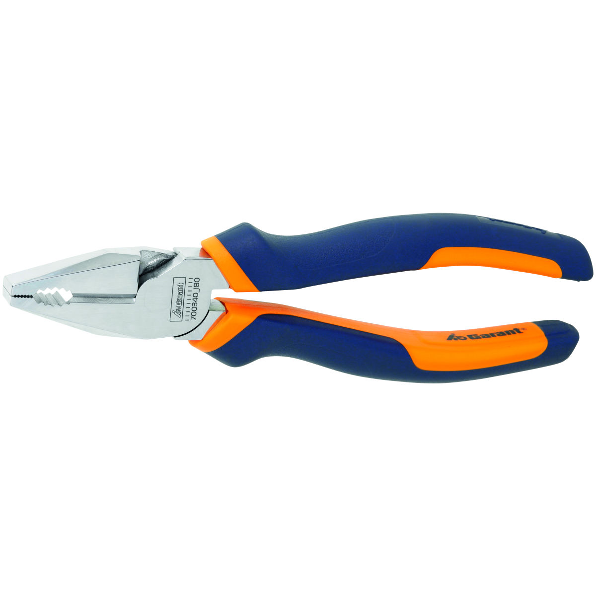 Kraft-Kombizange, verchromt, mit 2K-Griffhüllen, ganze Länge: 180mm
