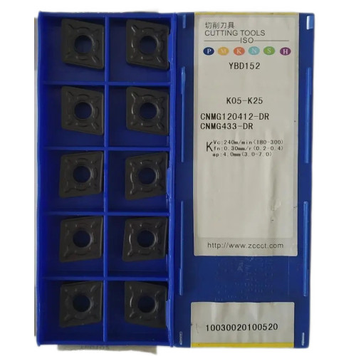 Пластини ZCC-CT CNMG120412-DR YBD152 токарні двосторонні