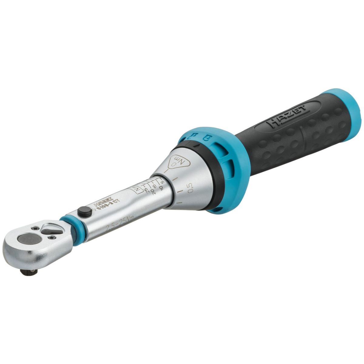 Drehmomentschlüssel mit DAkkS-Kalibrierschein ∙ Drehmomentbereich min-max: 2.5 – 25 Nm ∙ Genauigkeit: 3% ∙ 1/4 Zoll (6,3 mm) Vierkant massiv ∙ Länge: 234 mm