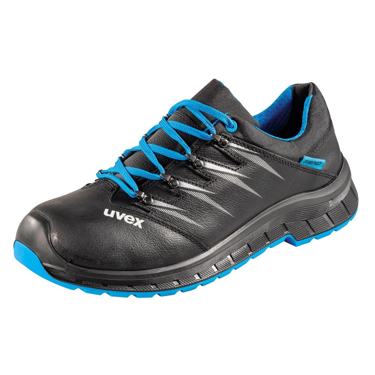 Halbschuh schwarz/blau uvex 2 trend, S3, EU-Schuhgröße: 38