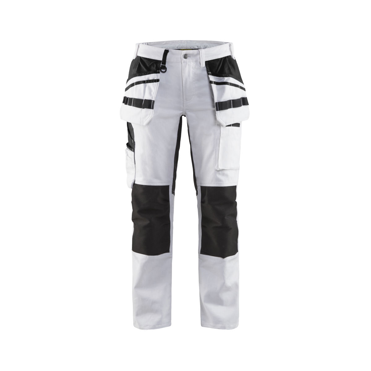 Damen Malerhose mit Stretch-Einsätzen Weiß/Schwarz C42, weiß / schwarz