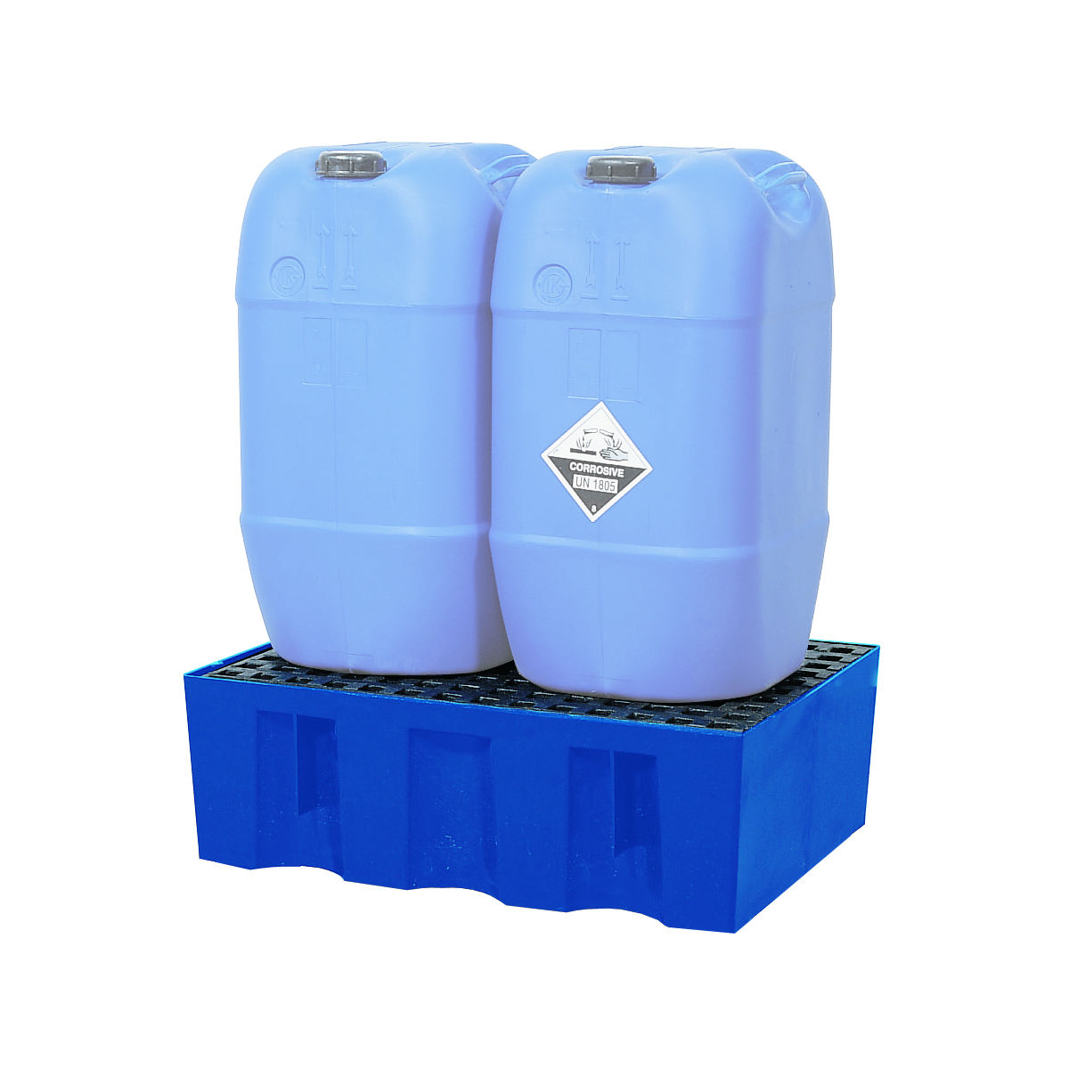 Auffangwanne für 60-l-Fässer mit Gitterrost, Anzahl Fässer×Fassinhalt (l) / Typ: 2X60