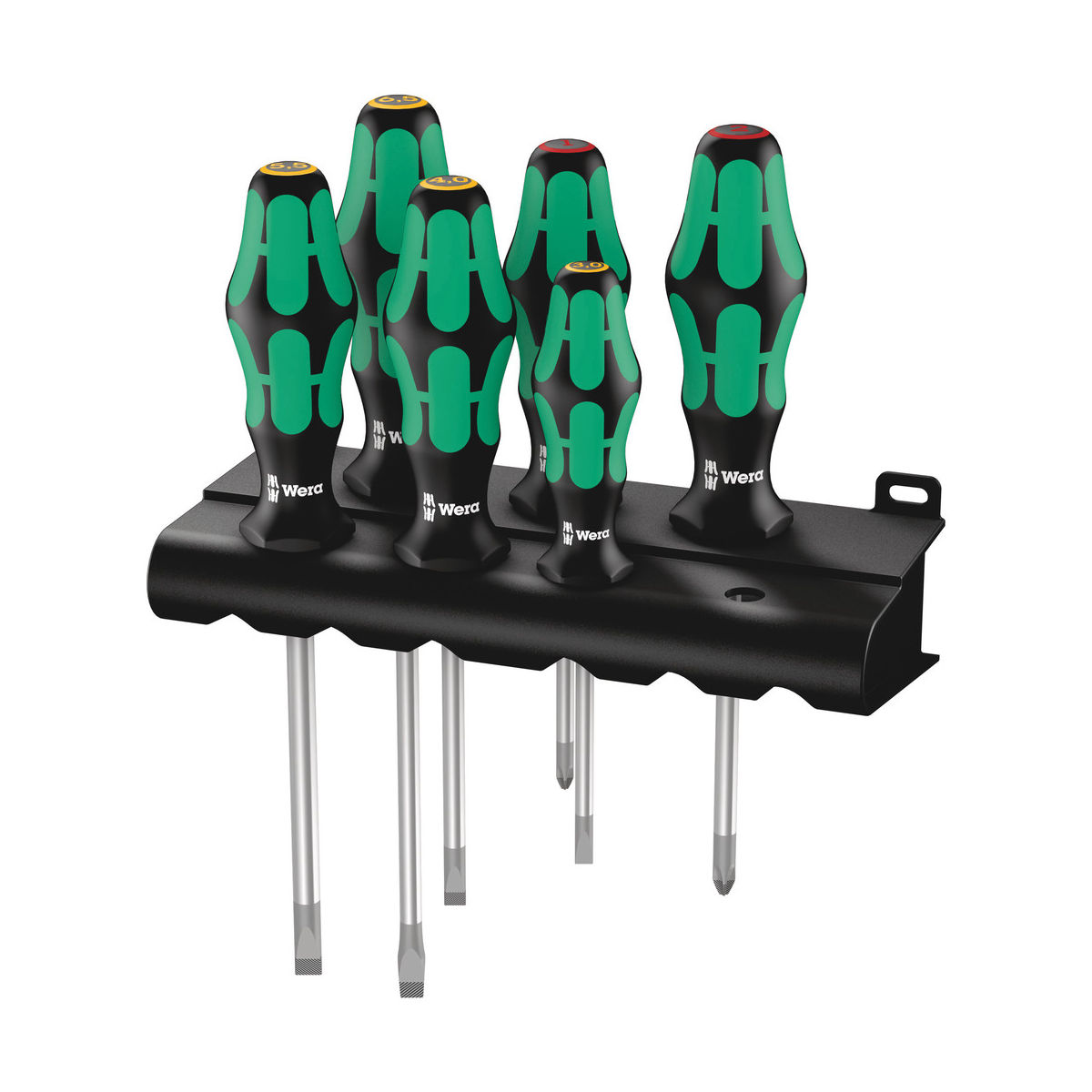 334/6 Rack Schraubendrehersatz Kraftform Plus Lasertip + Rack, 6-teilig