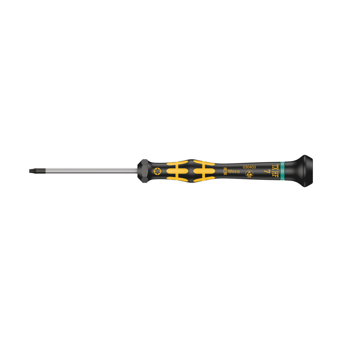 1567 TORX® HF ESD Kraftform Micro Schraubendreher mit Haltefunktion, TX 7 x 60 mm