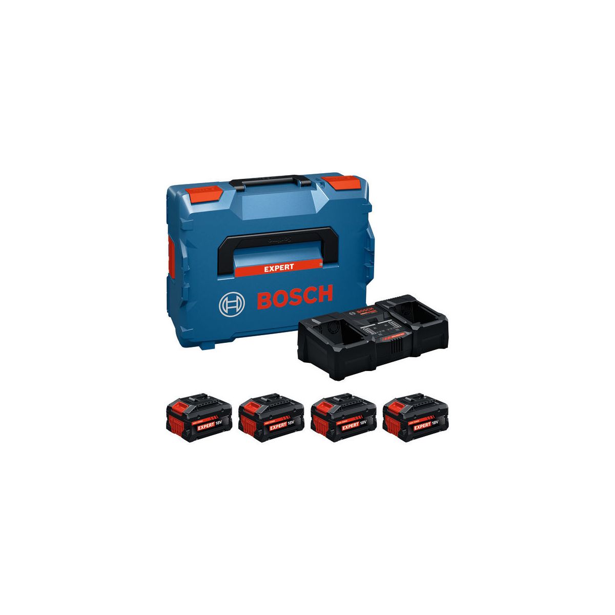 Batterie/Ladegerät Set 2x EXBA18V-55 + 2x EXBA18V-80 + EXAL18V2-320