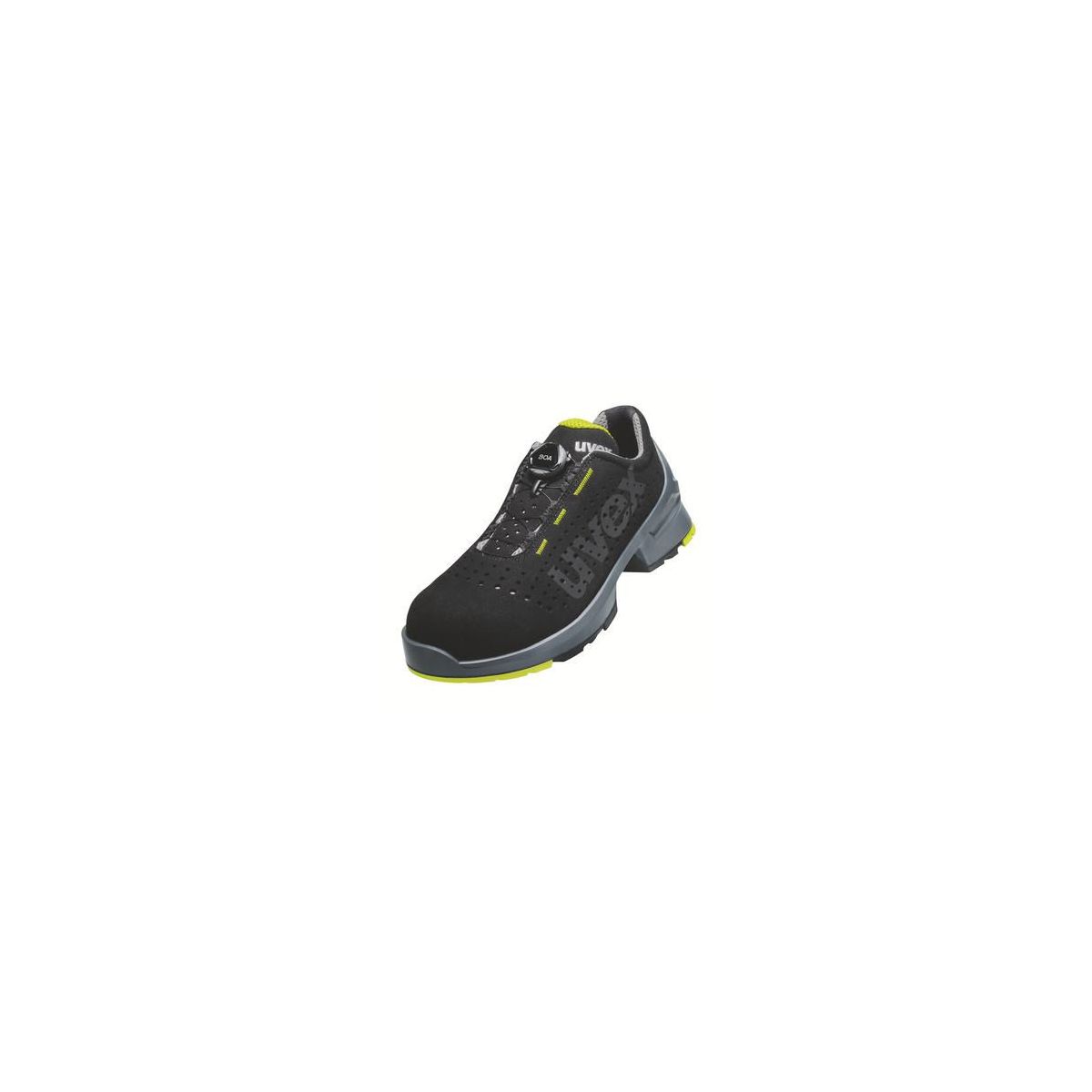 uvex 1 Halbschuhe S1 schwarz/gelb Weite 12 Größe 47
