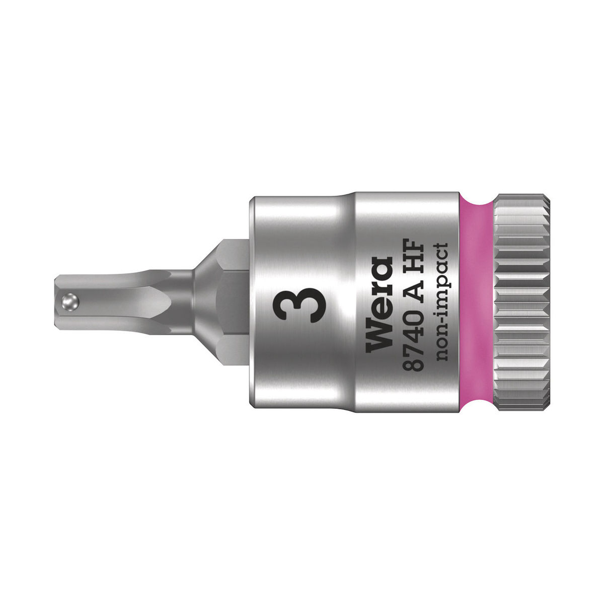 8740 A HF Zyklop Bitnuss mit 1/4″-Antrieb, mit Haltefunktion für Innensechskantschrauben, 3 x 28 mm