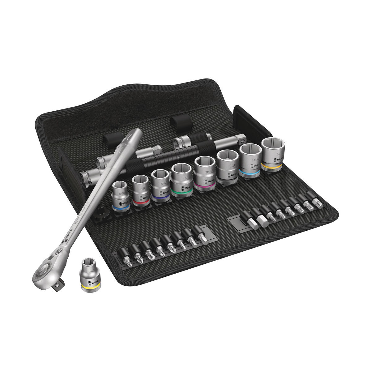8100 SB 11 Zyklop Metal-Knarrensatz, Umschalthebel, 3/8″-Antrieb, zöllig, 29-teilig