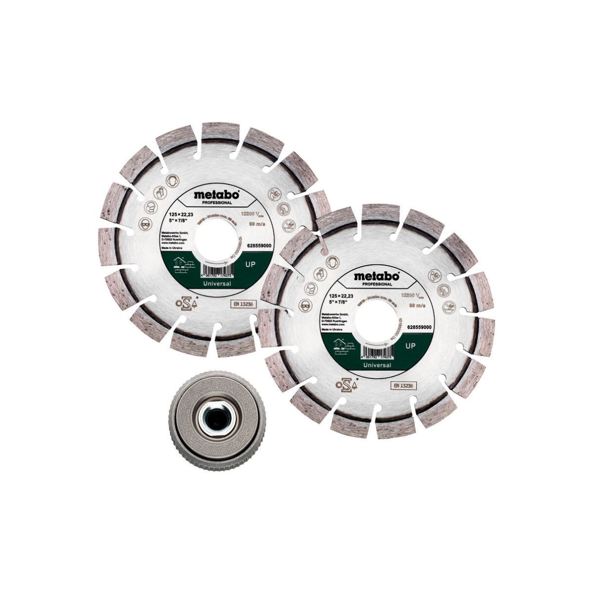 Set:2xDia-TS 125mm,UP+1xQuickspannmutter