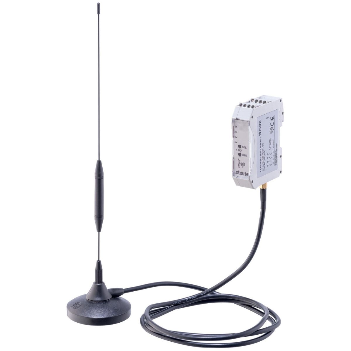 Funk-Empfänger, für Abfrageeinheit/Funk-Universalempfänger und Funk-Antenne, l=70 mm / b=23 mm / h1=90 mm