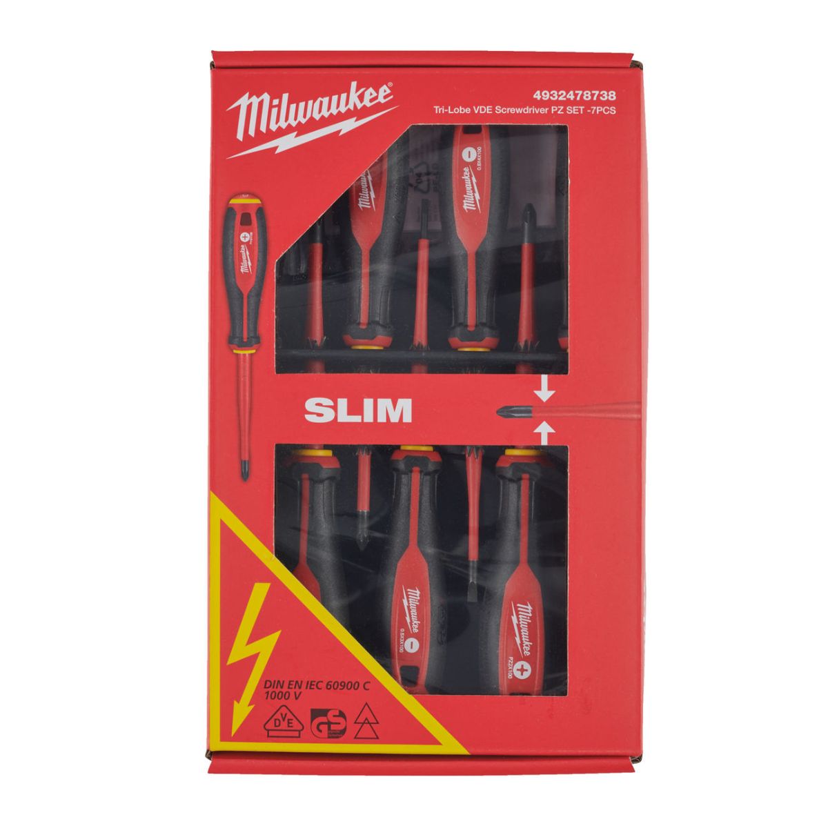 Tri-Lobe VDE Screwdriver PZ Set -7 teile