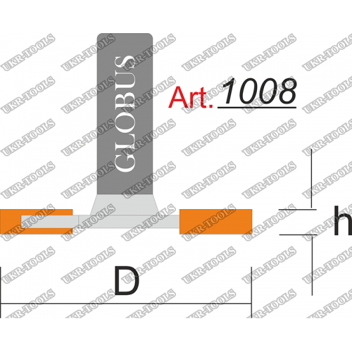 Фреза ГЛОБУС 1008 кромочная фальцевая D33 h10 d8