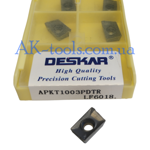 ФРЕЗЕРНІ СВЕРДЛИЛЬНІ ПЛАСТИНИ · APKT1003-PDTR LF6018