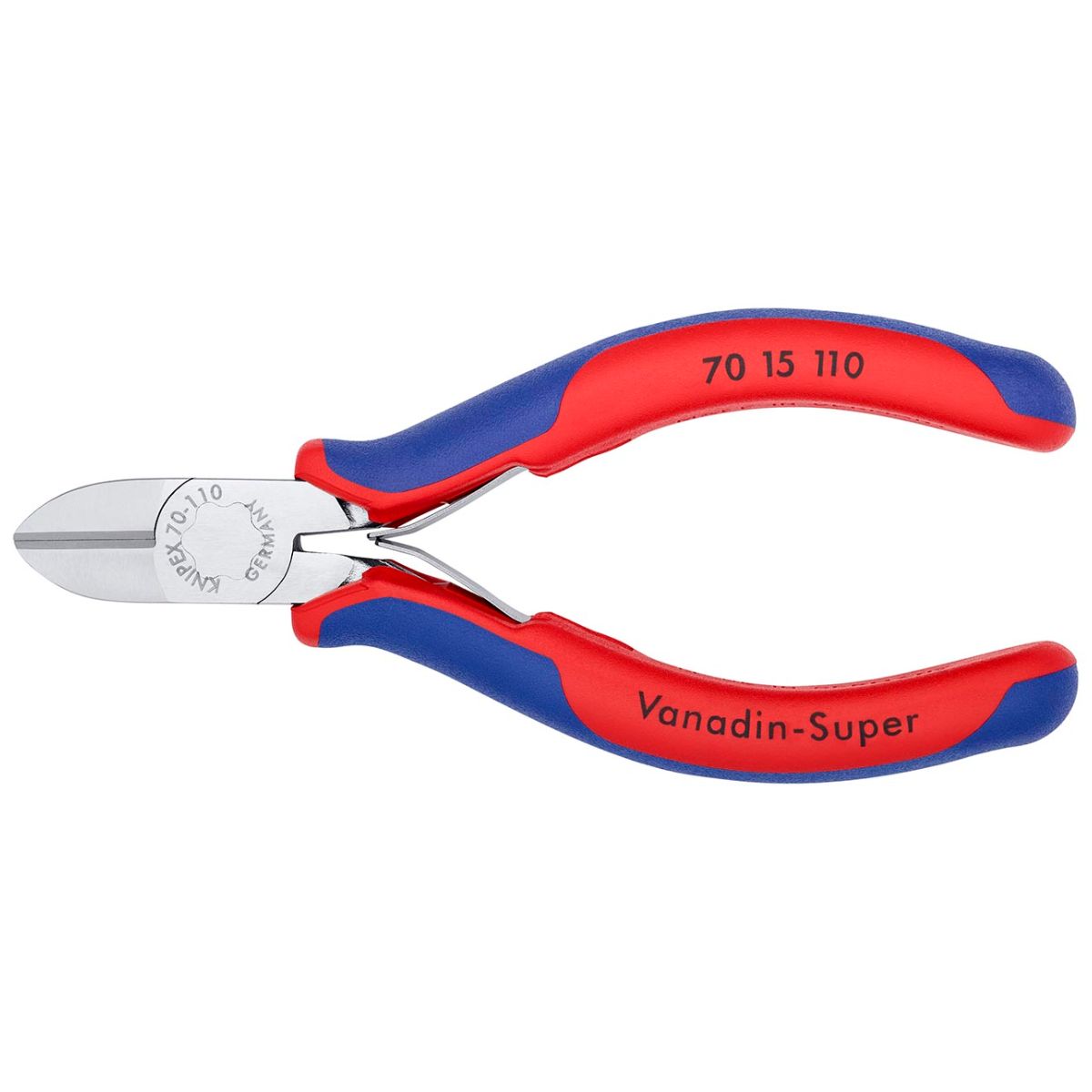 Mechaniker-Seitenschneider, verchromt mit Griffhüllen, ganze Länge: 110mm