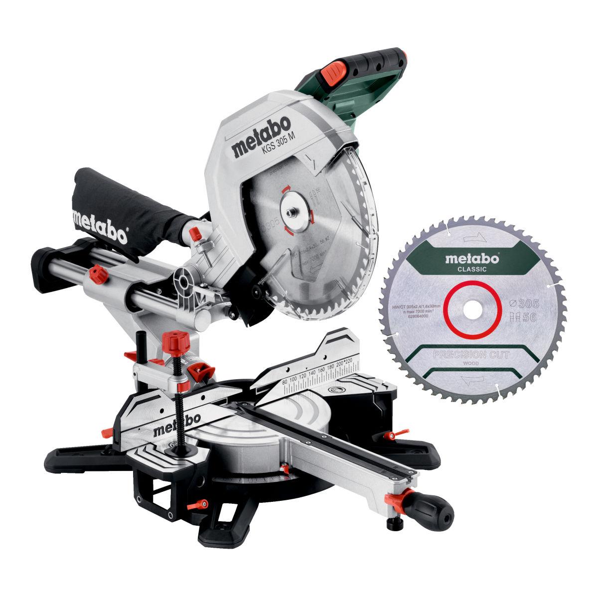 Kappsäge KGS 305 M Set mit 2. Hartmetall-Sägeblatt