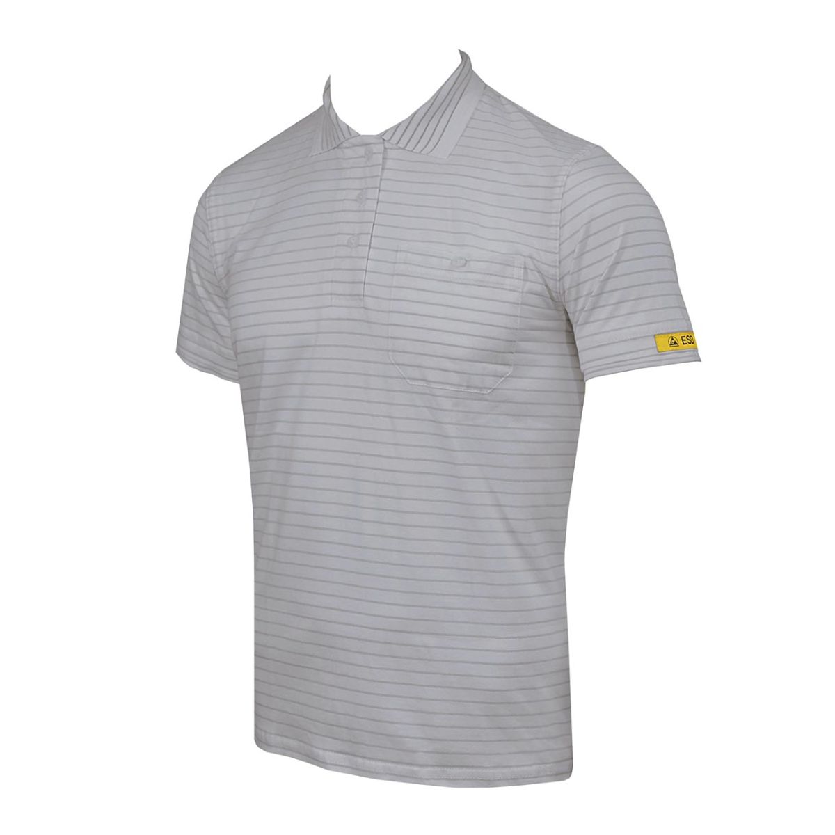 ESD Damen Polo-Shirt CONDUCTEX® Cotton Knit, silbergrau, Größe: XS