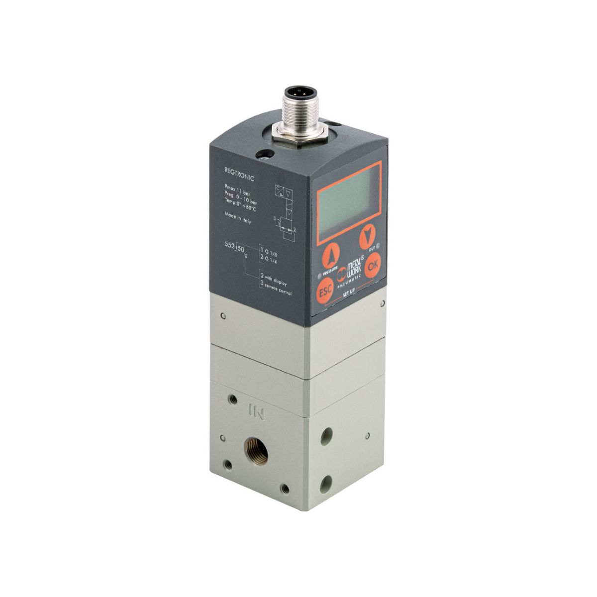 Präzisions-Proportionaldruckregler-Druckregler REGTRONIC, G 1/8, Display, IO-Link