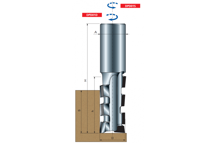 DPD01D - DPD01S Концевые фрезы с алмазной режущей кромкой