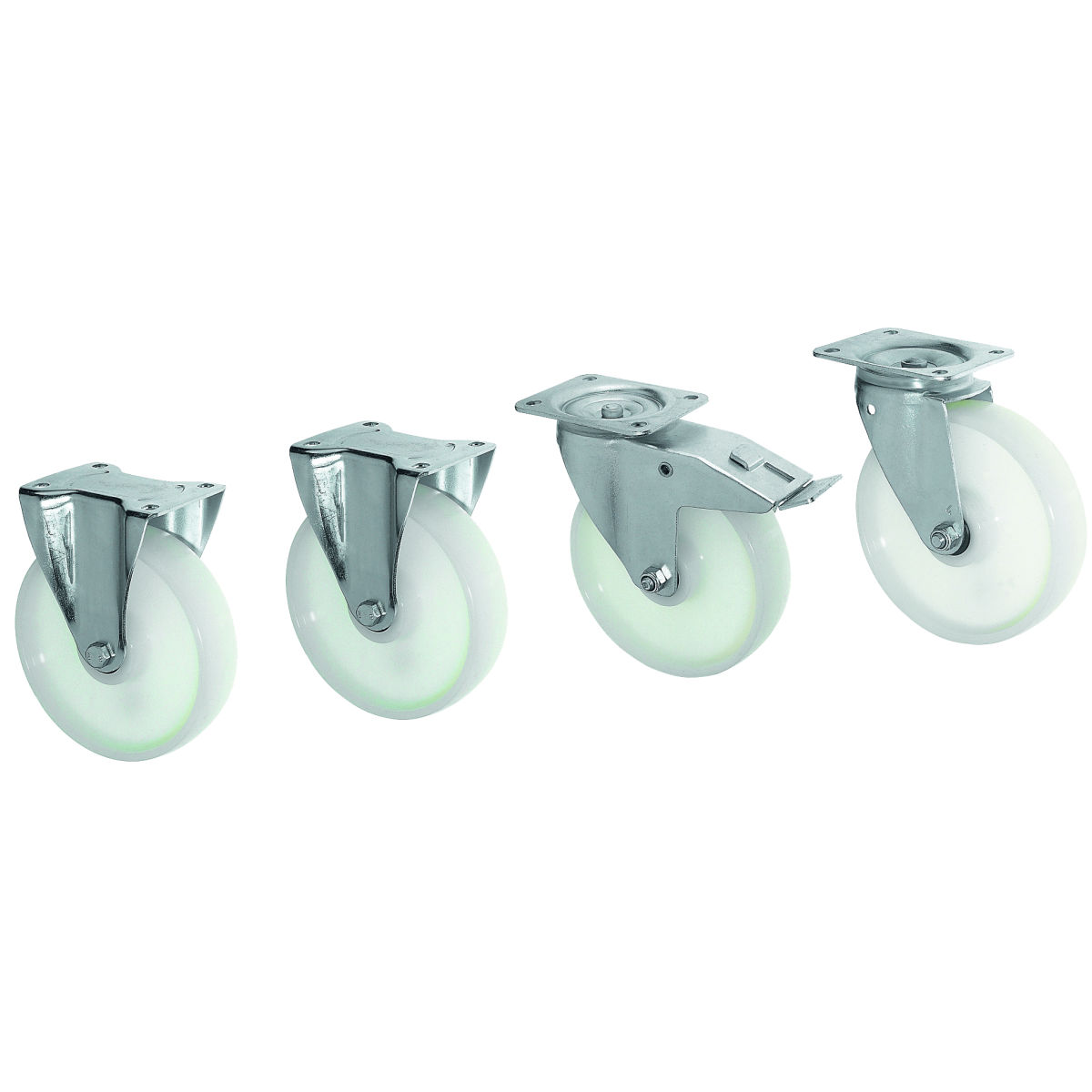 Radsatz für Späne- und Kippbehälter, Polyamid, 4-teilig, Tragfähigkeit / Rad: 450kg