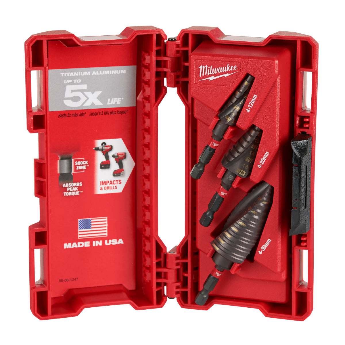 SHOCKWAVE Stufenbohrer Set -3 teile