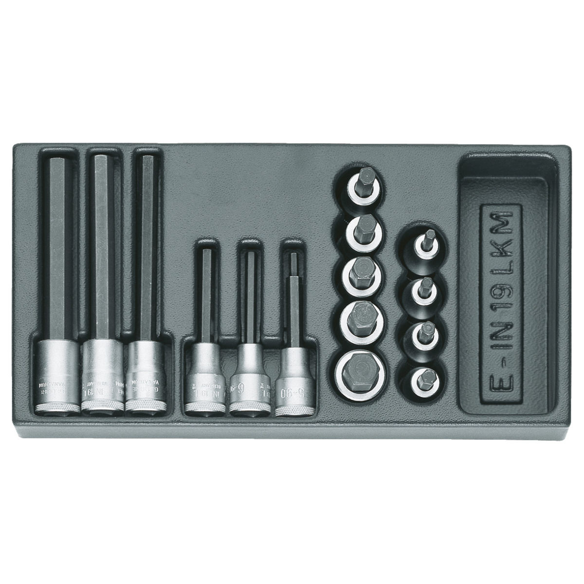 Satz Schraubendrehereinsätze 1/2″ in 1/3 ES-Modul