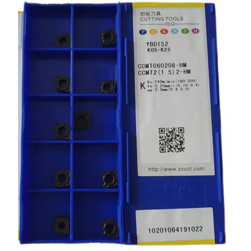 Пластина ZCC-CT CCMT060208-HM YBD152 токарна одностороння