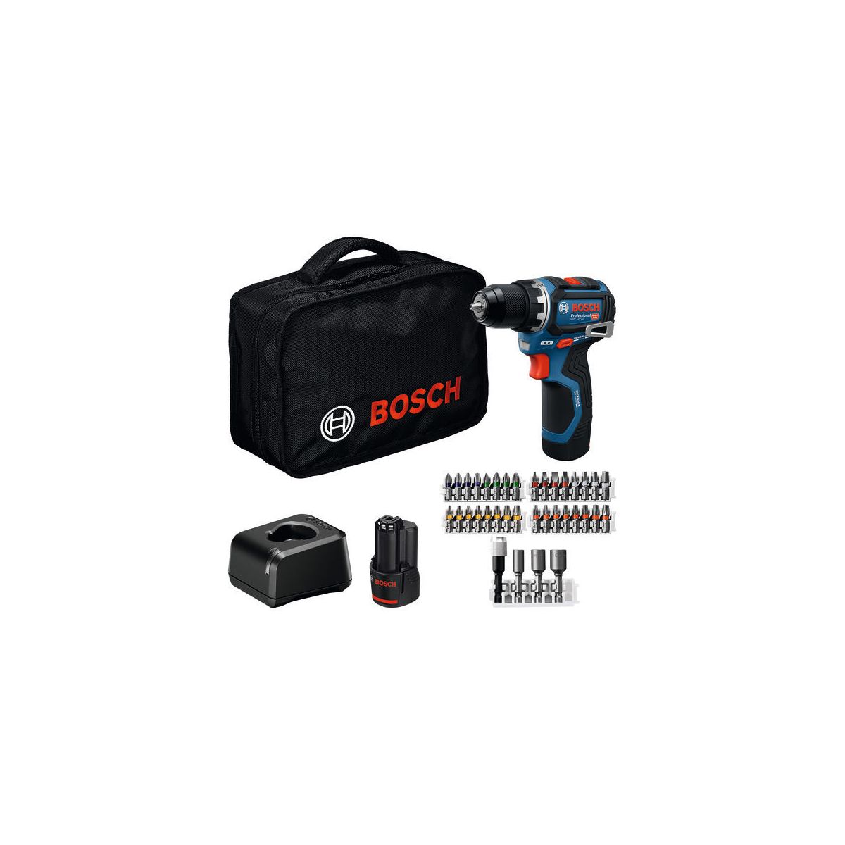 Akku-Bohrschrauber GSR 12V-32, 2x GBA 12V 2.0Ah, 36-tlg. Zubehör, Werkzeugtasche