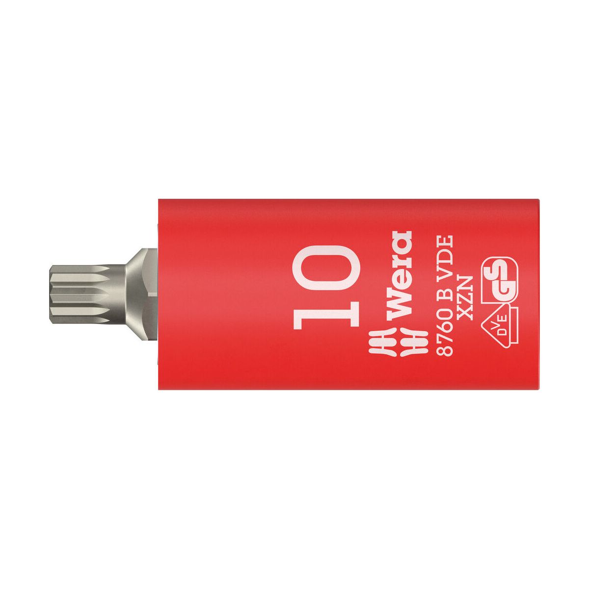 8760 B VDE XZN Zyklop Bitnuss, isoliert, mit 3/8″-Antrieb, für Innenvielzahn-Schrauben, M 10 x 59 mm