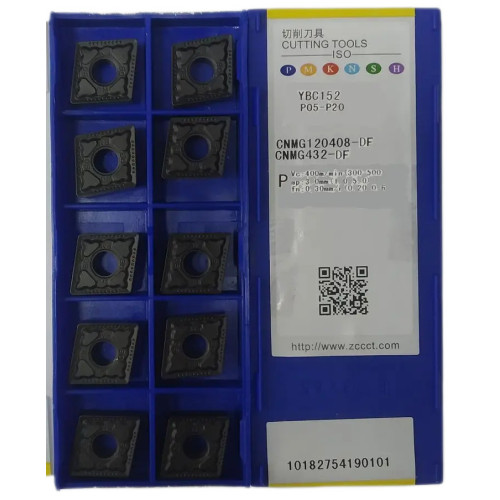Пластини ZCC-CT CNMG120408-DF YBC152 токарні двосторонні твердосплавні