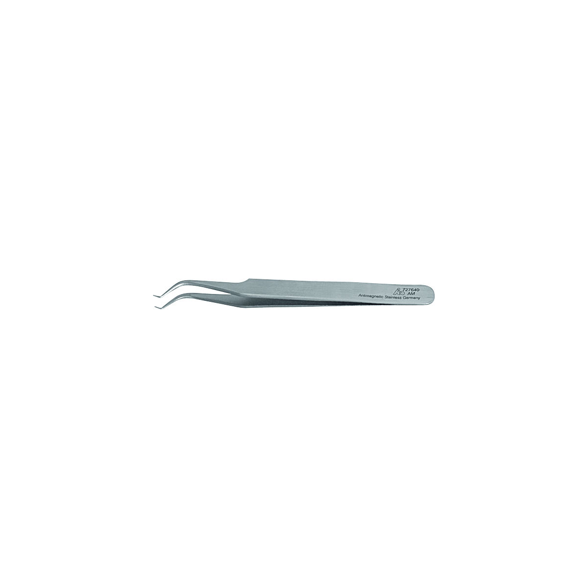 Pinzette abgesetzt / sichelförmig spitz, kurz gewinkelt, 120 mm, Form 7b, Werkstoff: AM