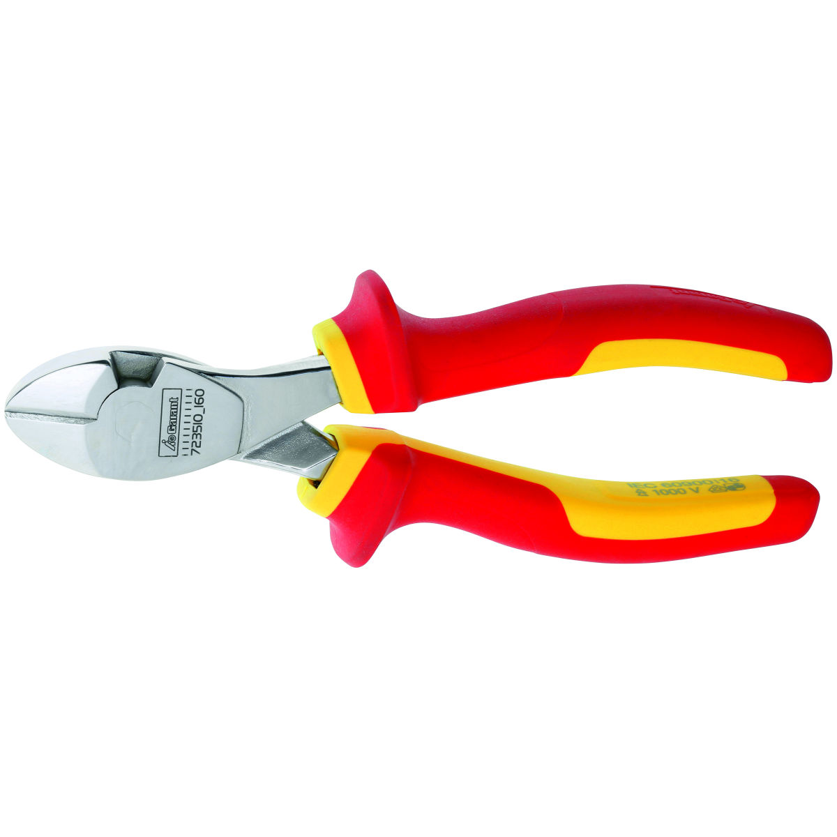Kraft-Seitenschneider, verchromt VDE-isoliert, ganze Länge: 160mm