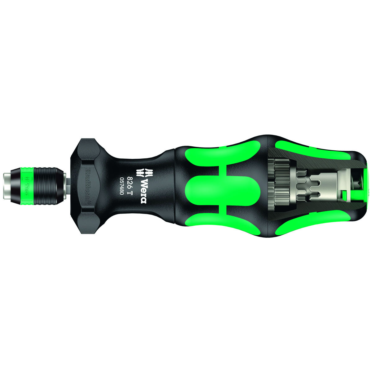 Kraftform-Schraubendreherhalter Turbo für 1/4 Zoll Bits C 6,3 und E 6,3 mit Schnellwechselfutter, Sechskant-Aufnahme: 6,3
